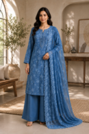 Embroidered Chiffon 3-Piece Unstitched Suit