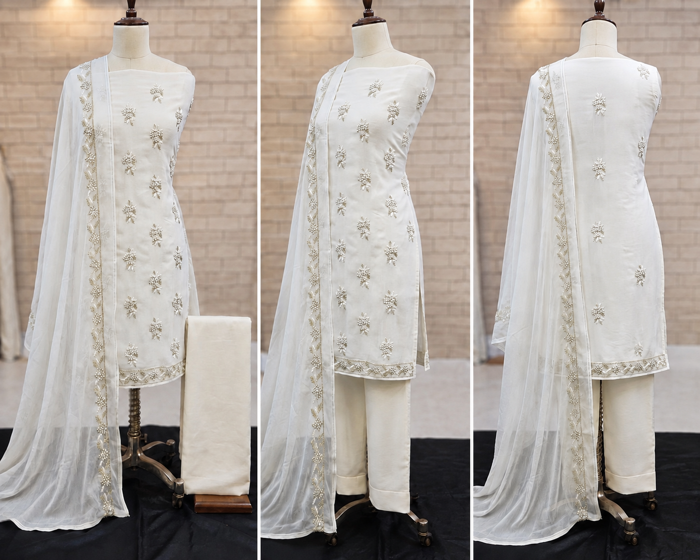 Intricate Embroidered Unstitched 3-Piece Suit