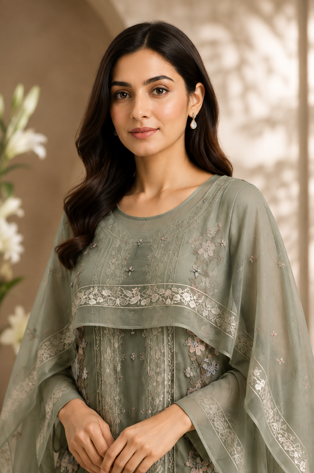 Embroidered Chiffon 3-Piece Unstitched Suit