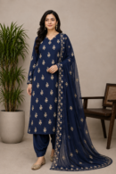 Intricate Embroidered Unstitched 3-Piece Suit
