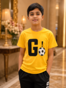 Boys Sporty Football Graphic T-Shirt and Trousers Set