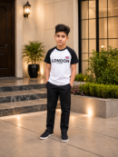 Boys London Printed Raglan T-Shirt and Trousers Set