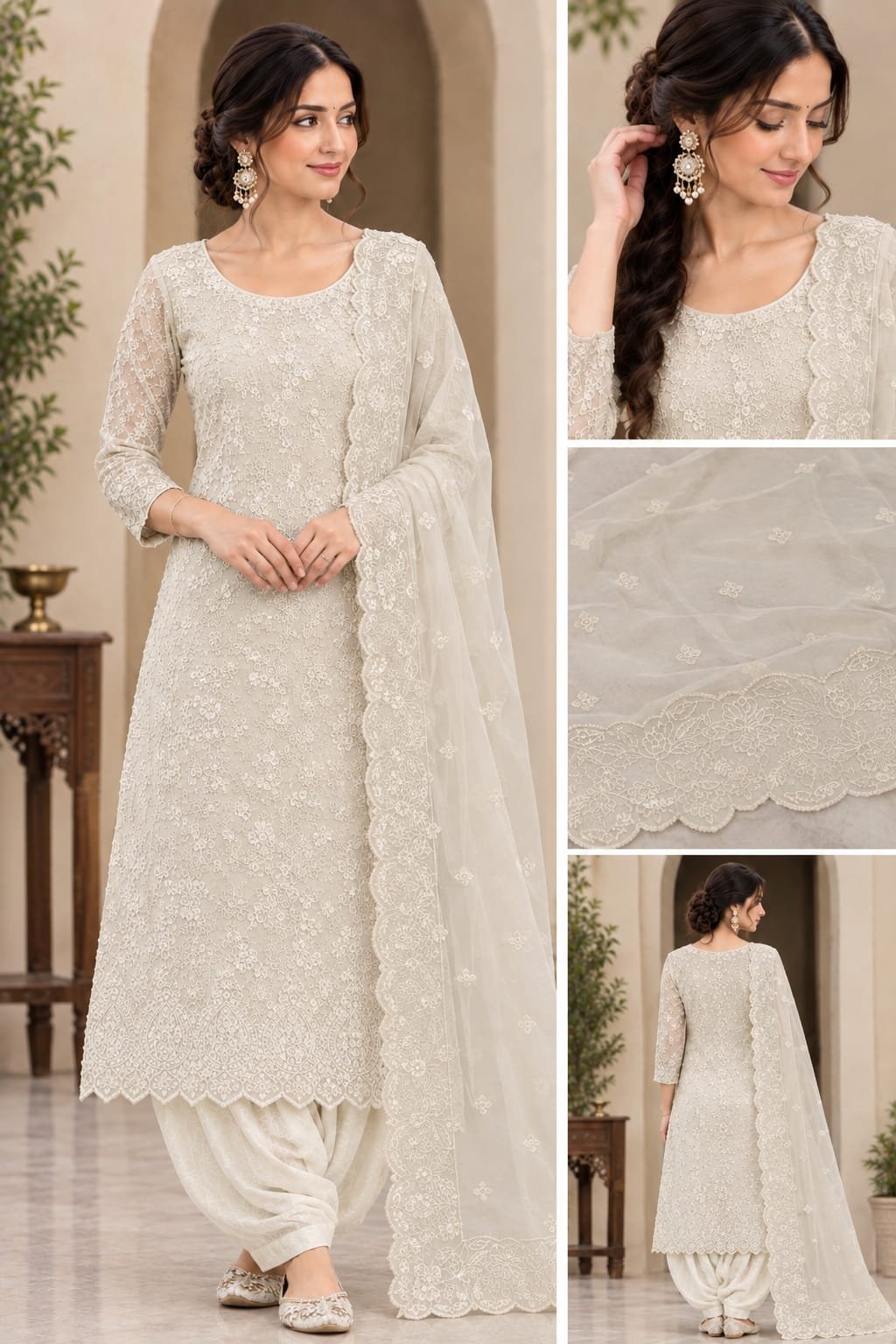 Sheesha Silk Fully Embroidered 3-Piece Festive Suit - Image 3