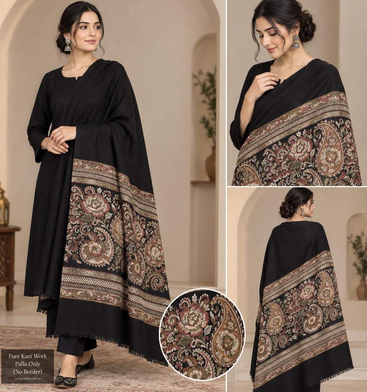 Exquisite Kani Wool Shawls Collection (Enhanced Kani Work & Rich Pallu Designs) - Image 2