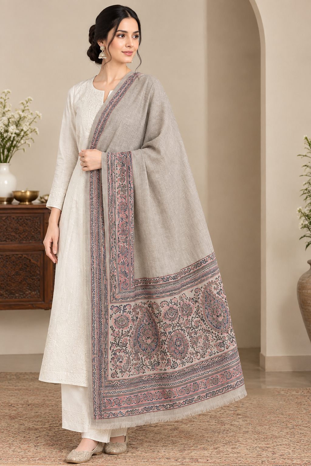 Exquisite Kani Wool Shawls Collection (Enhanced Kani Work & Rich Pallu Designs) - Image 10