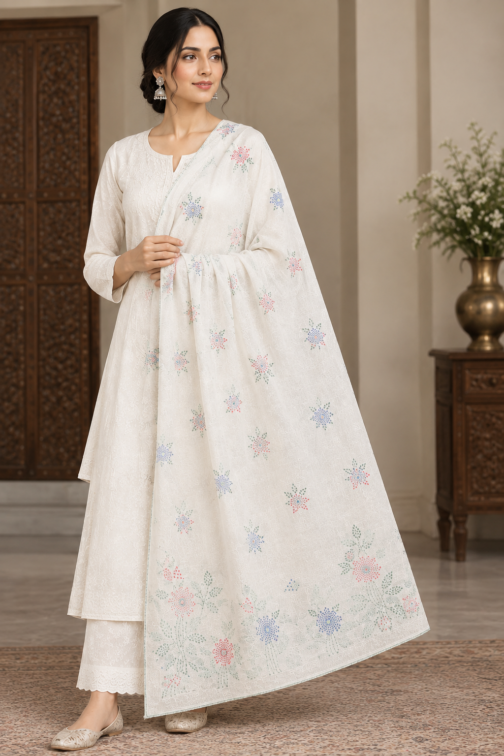 Handmade Wool Shawls Collection (Multi-Color & Traditional Border Designs) - Image 8