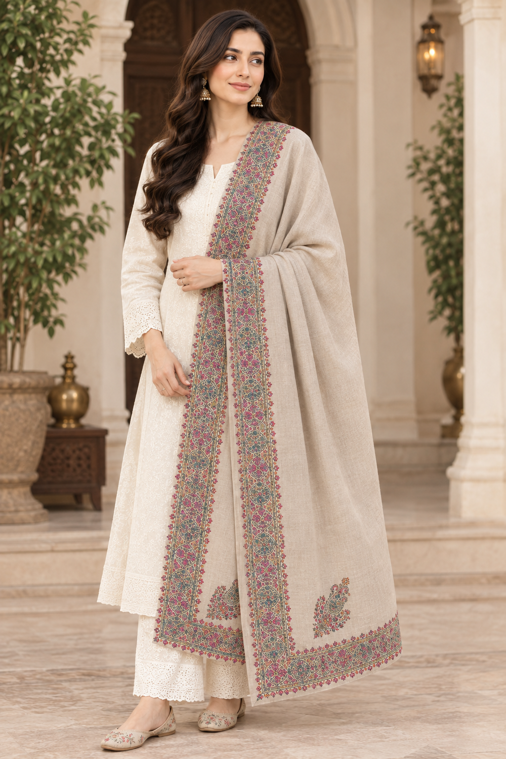 Handmade Wool Shawls Collection (Multi-Color & Traditional Border Designs)